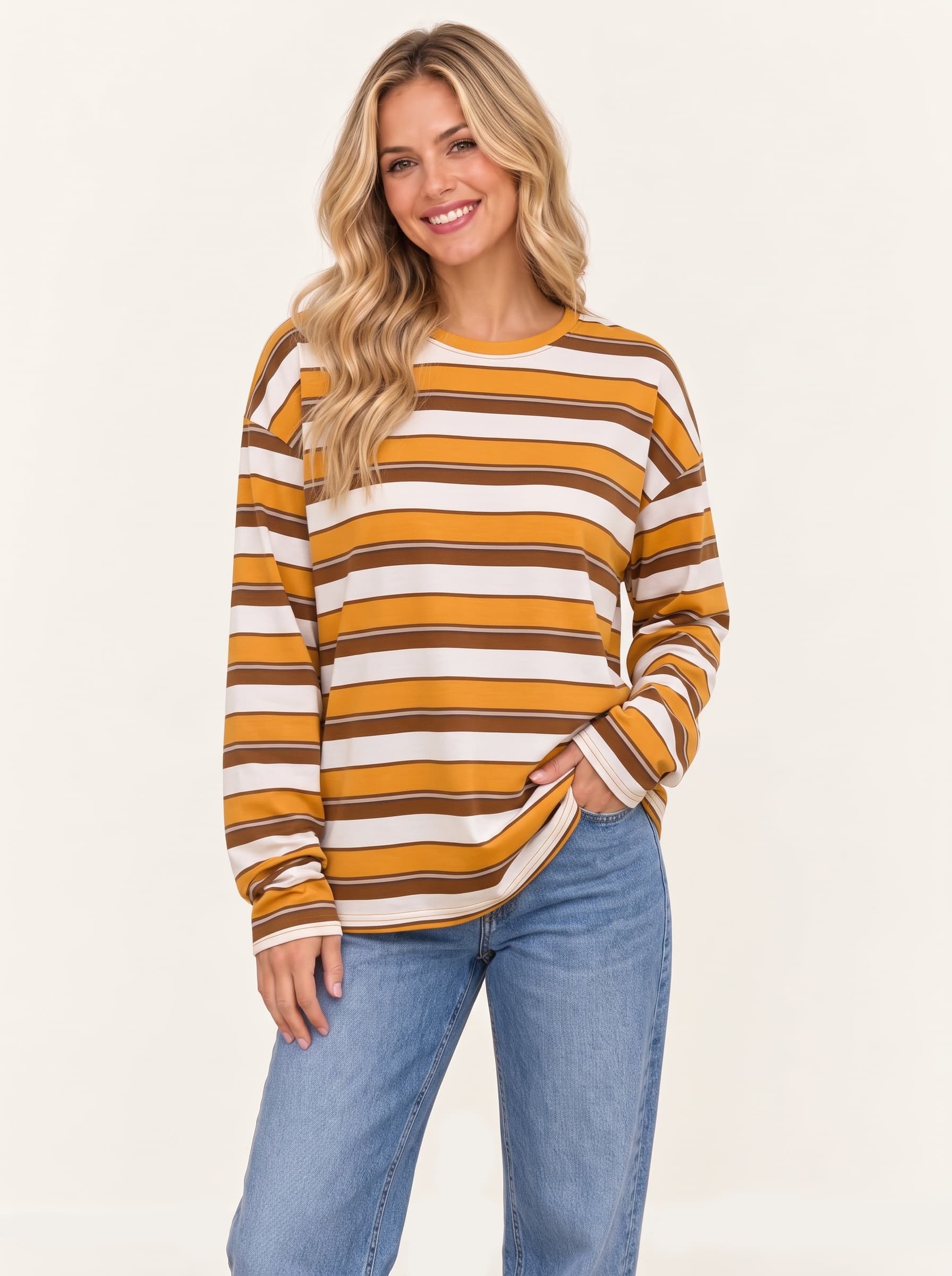 Everyday Stripe Relaxed Long-Sleeve Tee
