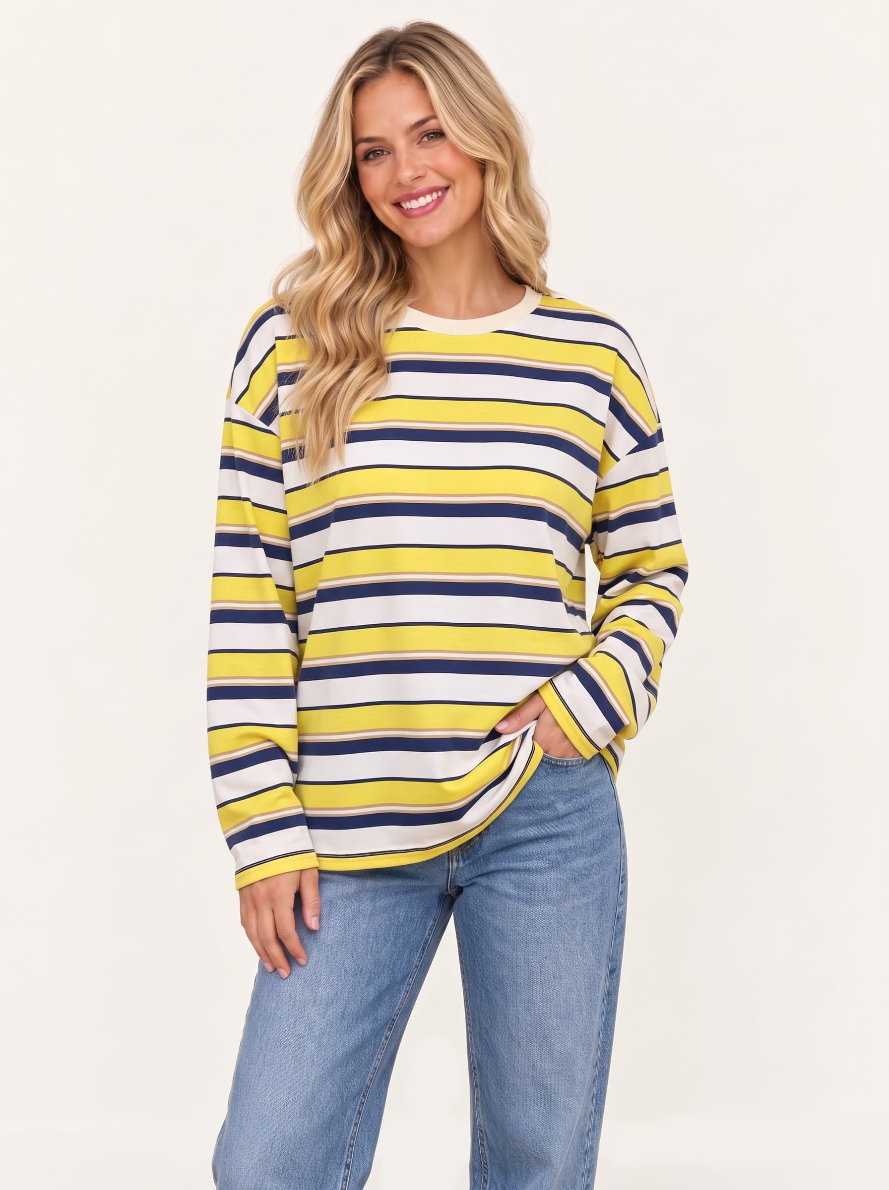 Everyday Stripe Relaxed Long-Sleeve Tee