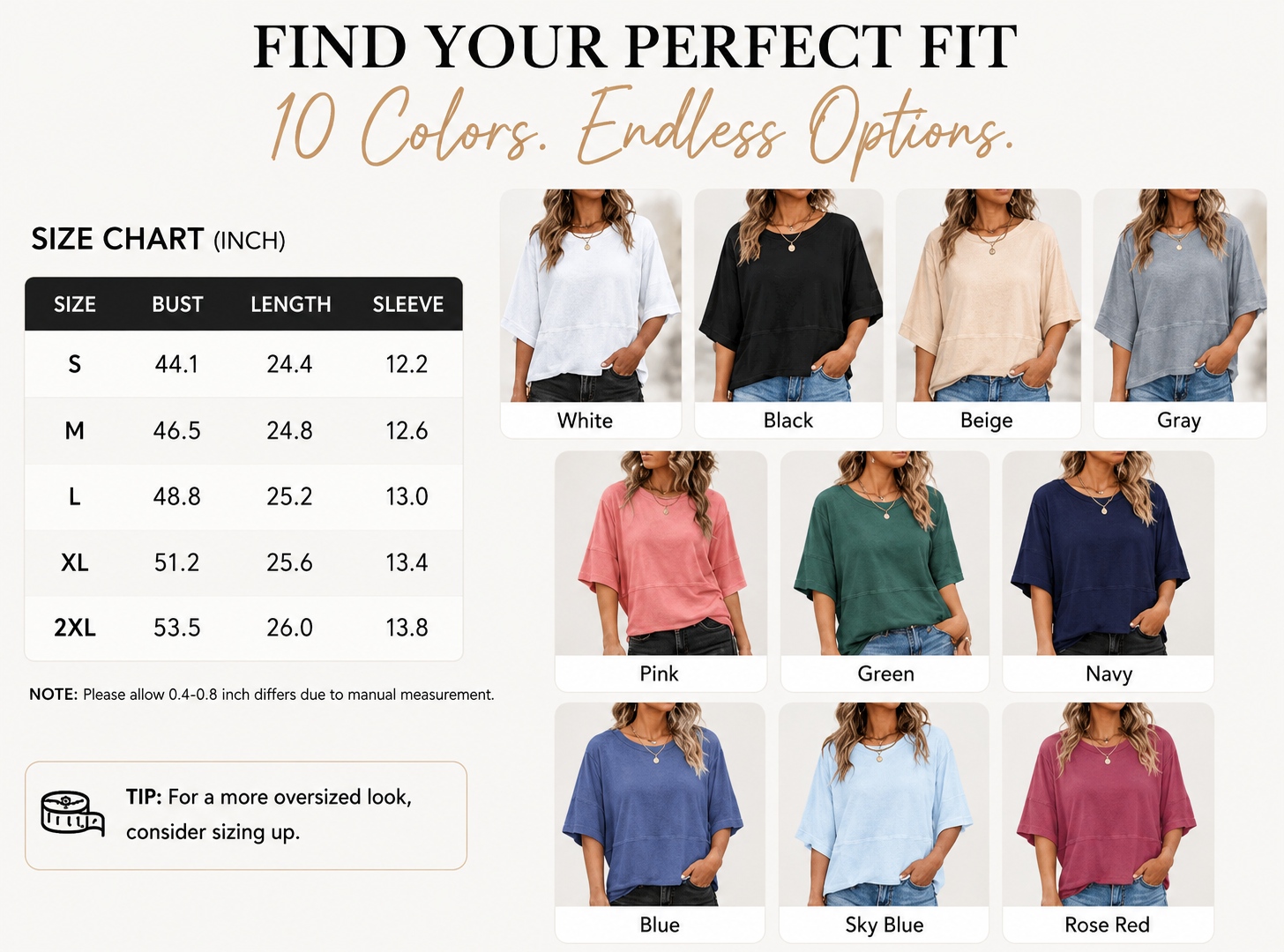 Panel Solid Color Flared Sleeve T-Shirt