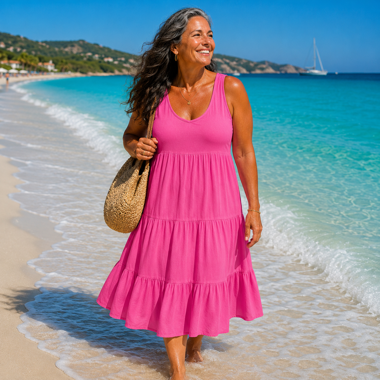 Sleeveless Stretch Summer Beach Dress