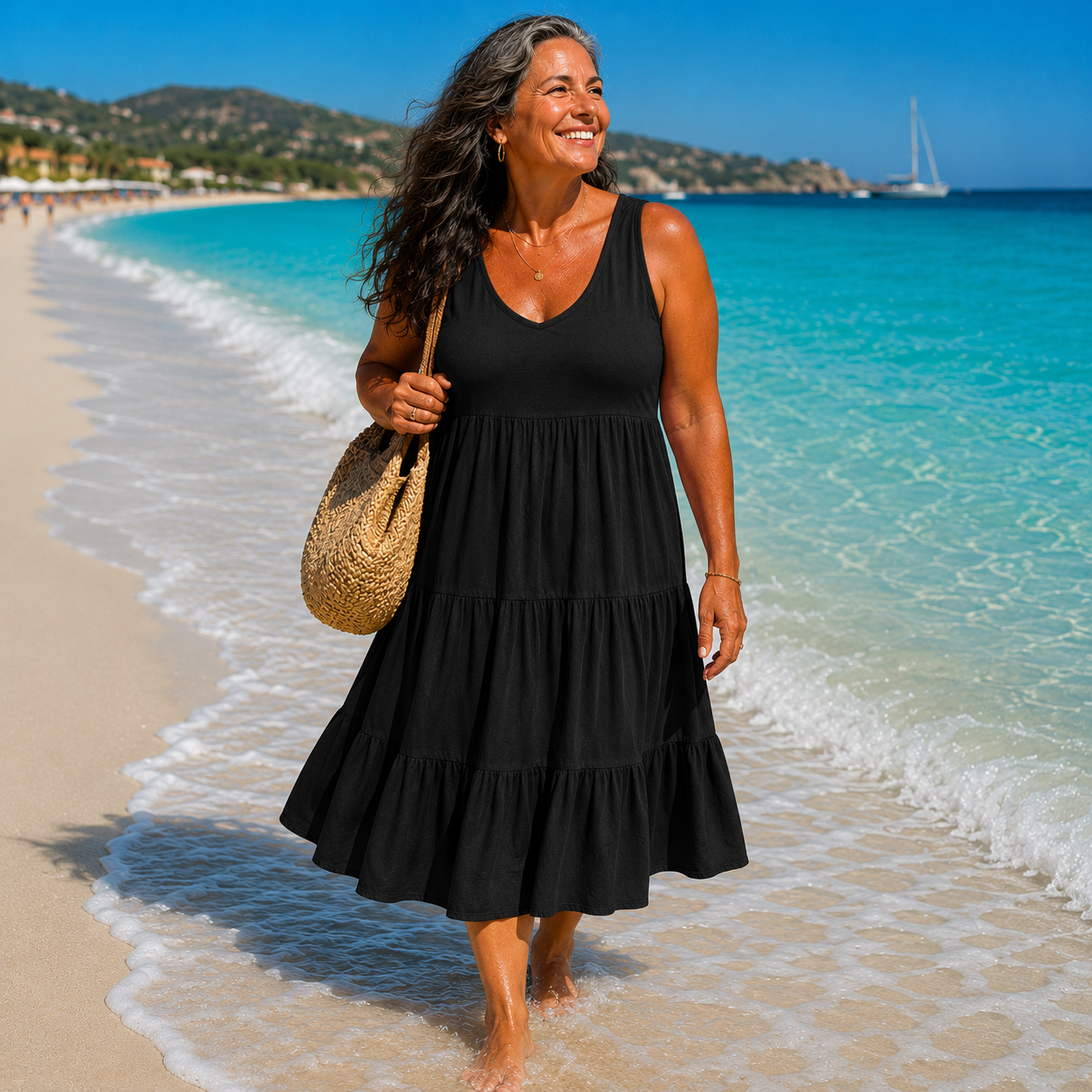 Sleeveless Stretch Summer Beach Dress