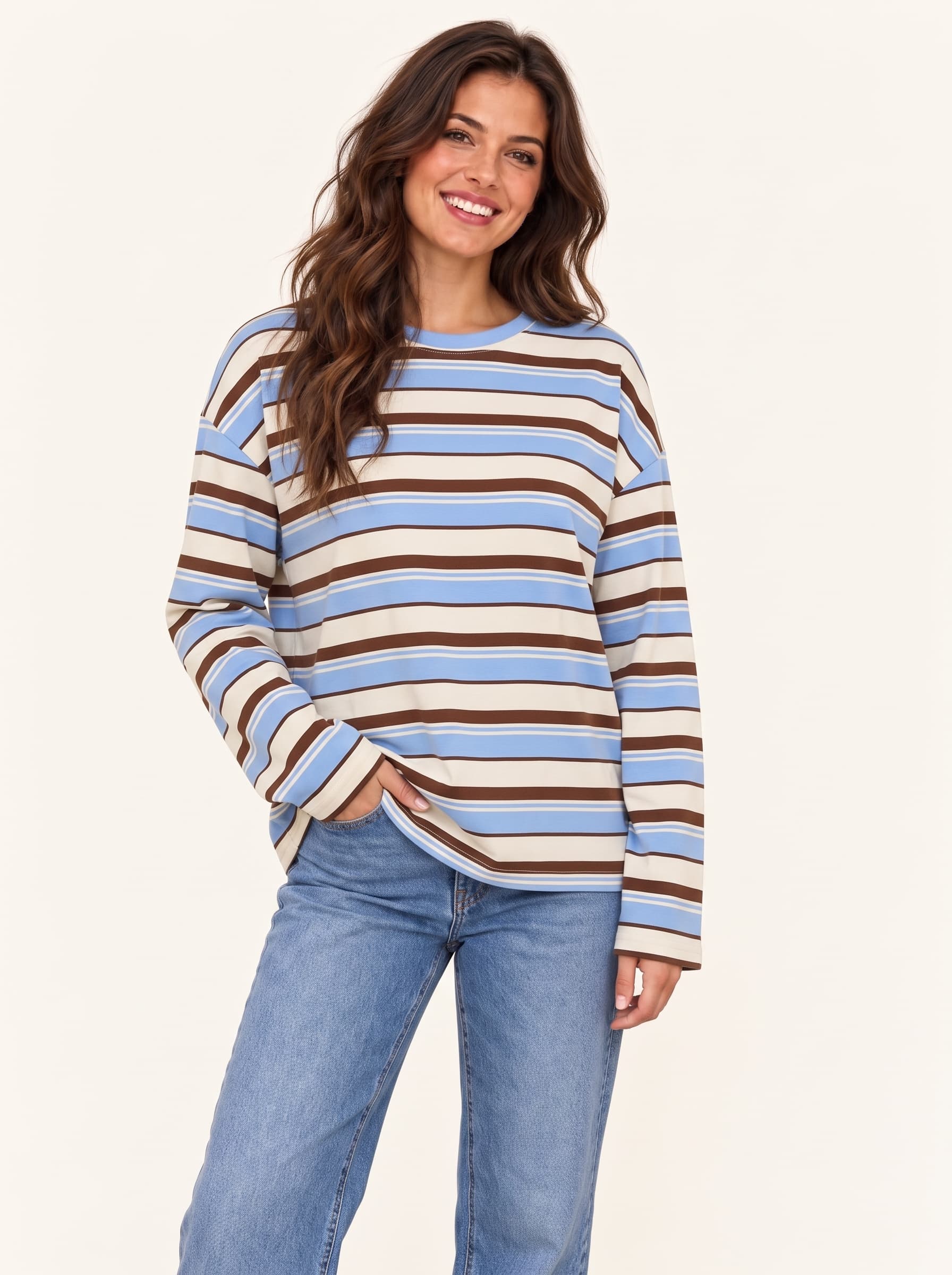 Everyday Stripe Relaxed Long-Sleeve Tee