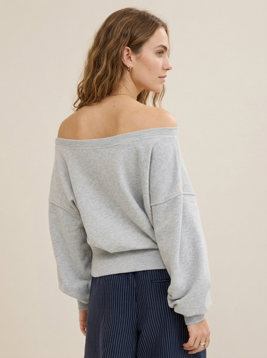 Women's Off-the-Shoulder Sweatshirt