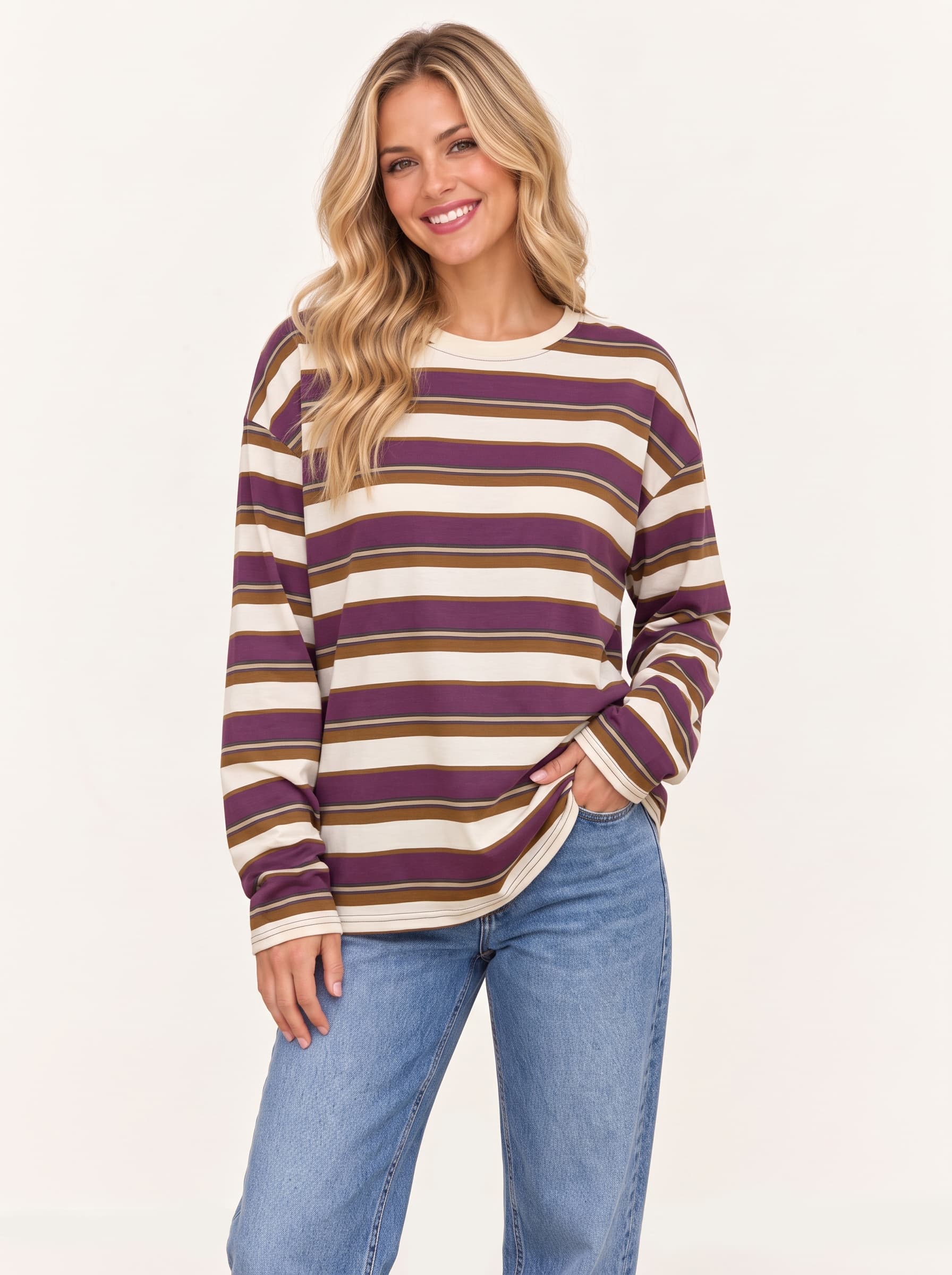 Everyday Stripe Relaxed Long-Sleeve Tee
