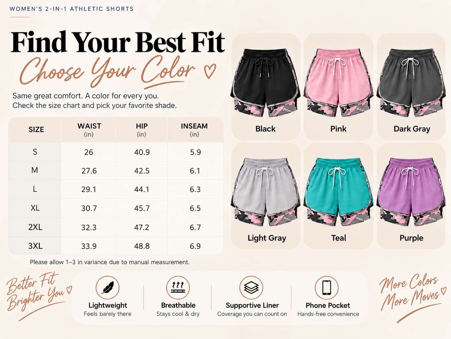 FlexMove 2-in-1 Athletic Shorts