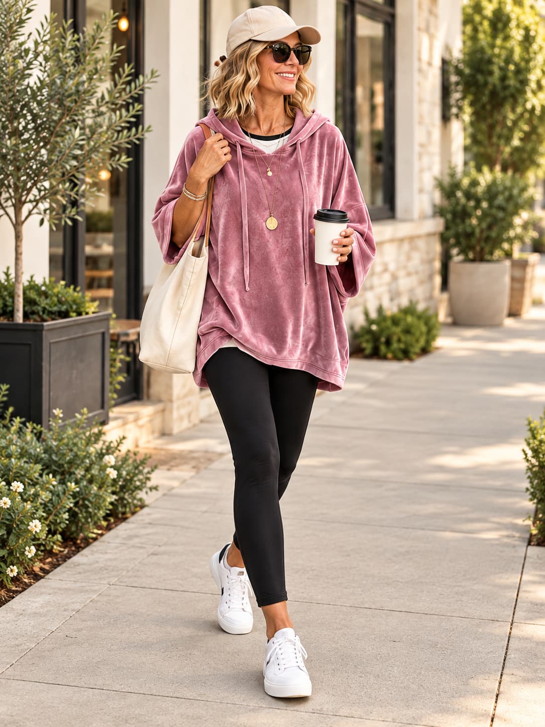 Effortless Comfort Oversized Velour Hooded Poncho
