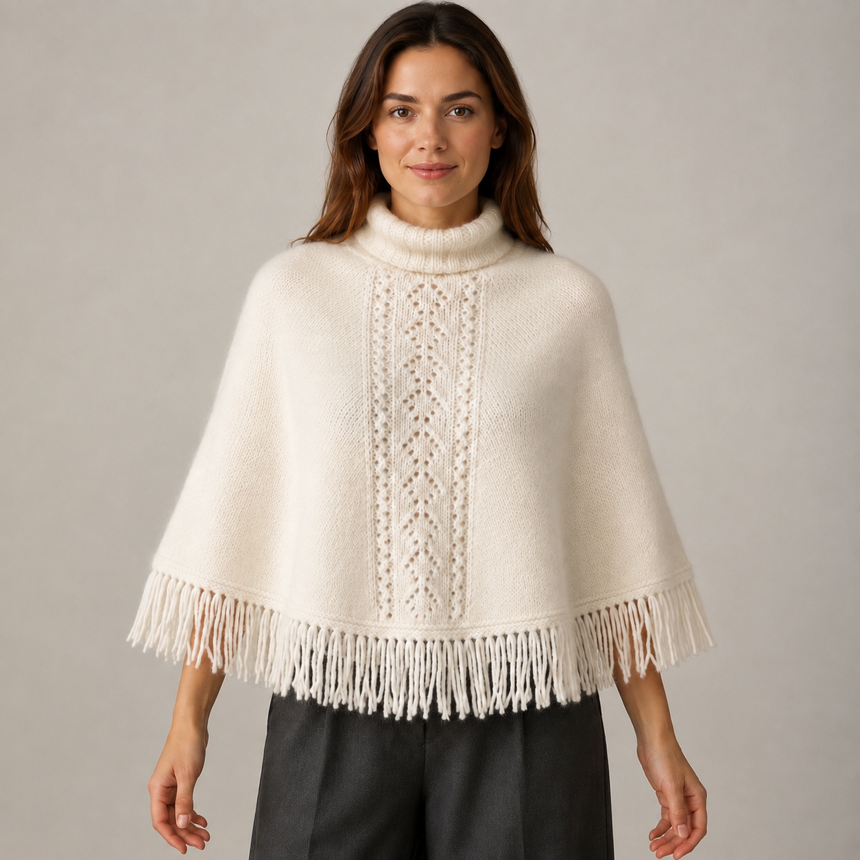 Soft Knit Fringe Wrap