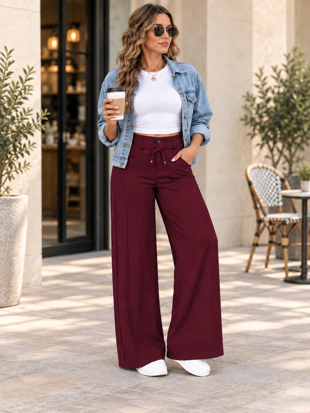 Women's Wide Leg Pants High Waist Loose Trousers