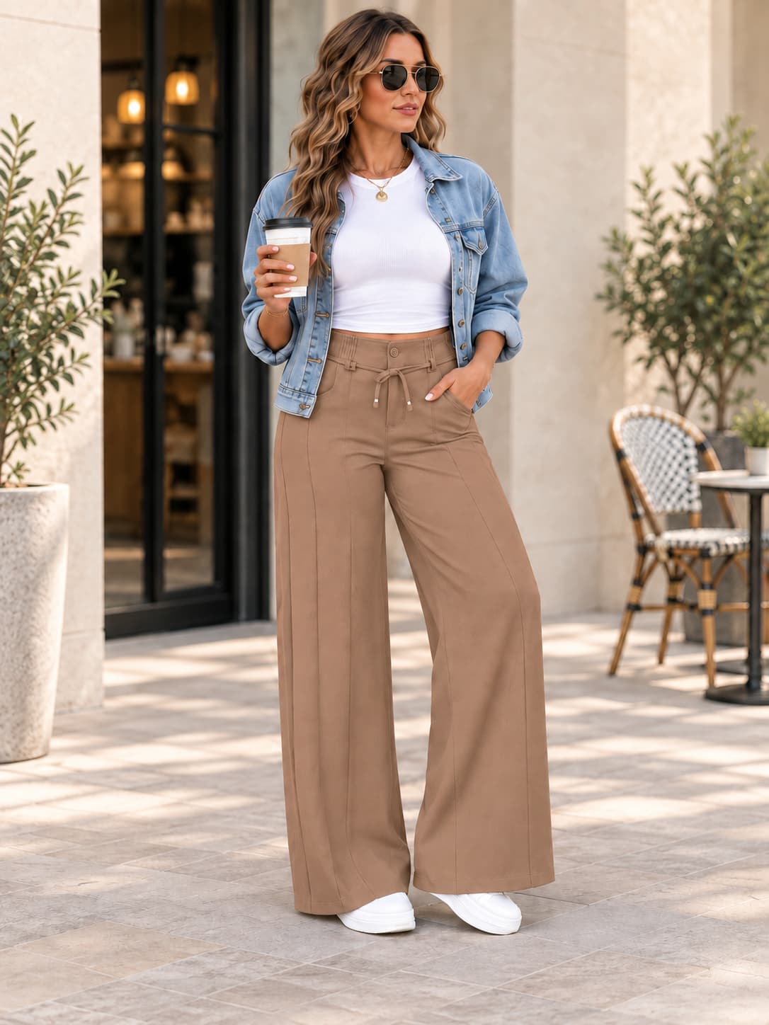 Women's Wide Leg Pants High Waist Loose Trousers