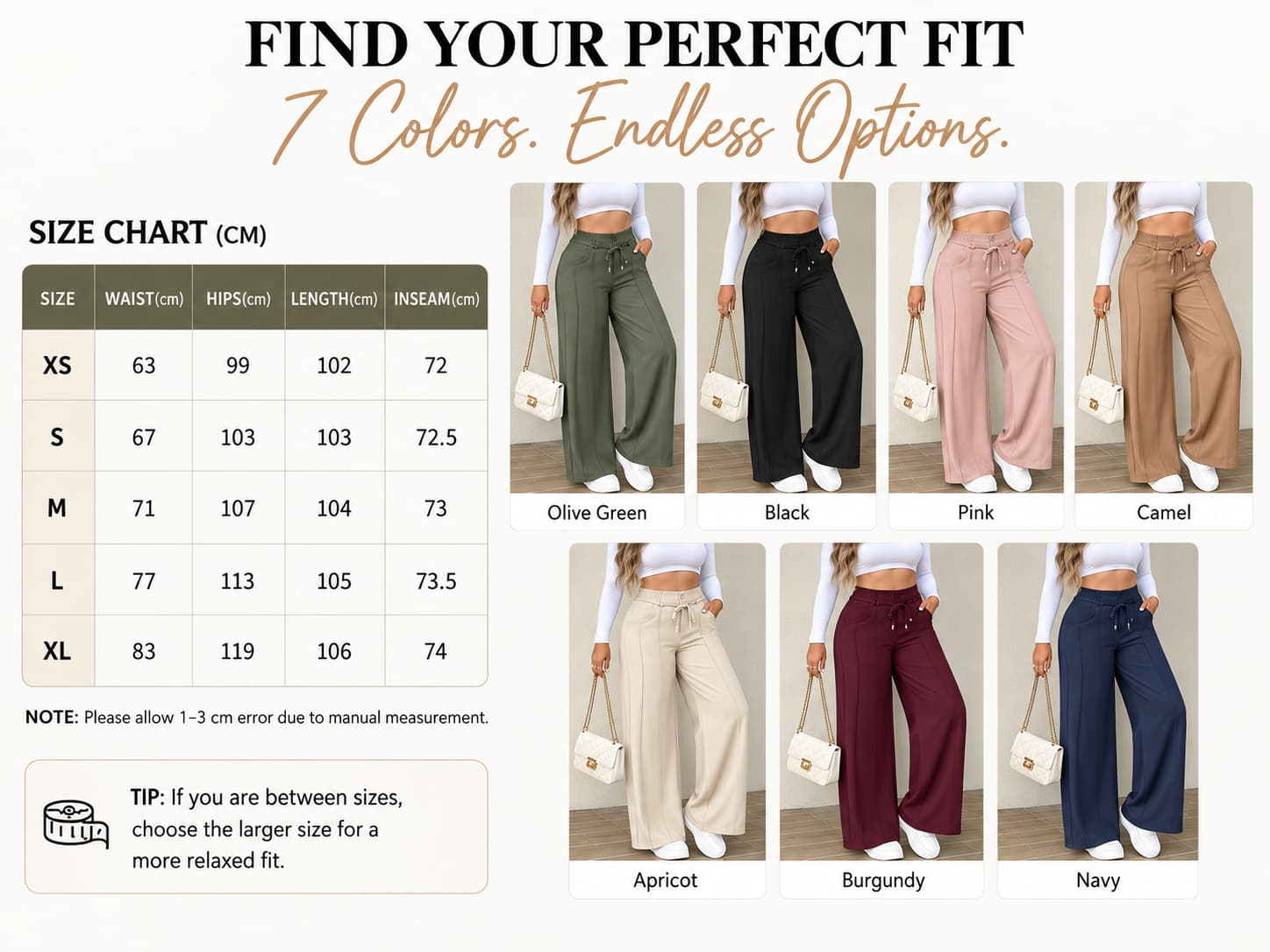 Women's Wide Leg Pants High Waist Loose Trousers