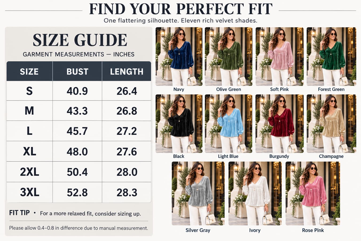 Velvet Grace Lace-Trim V-Neck Top