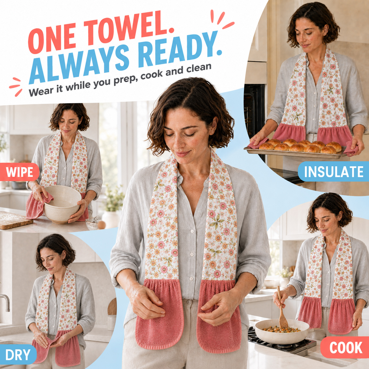 Kitchen towel scarf