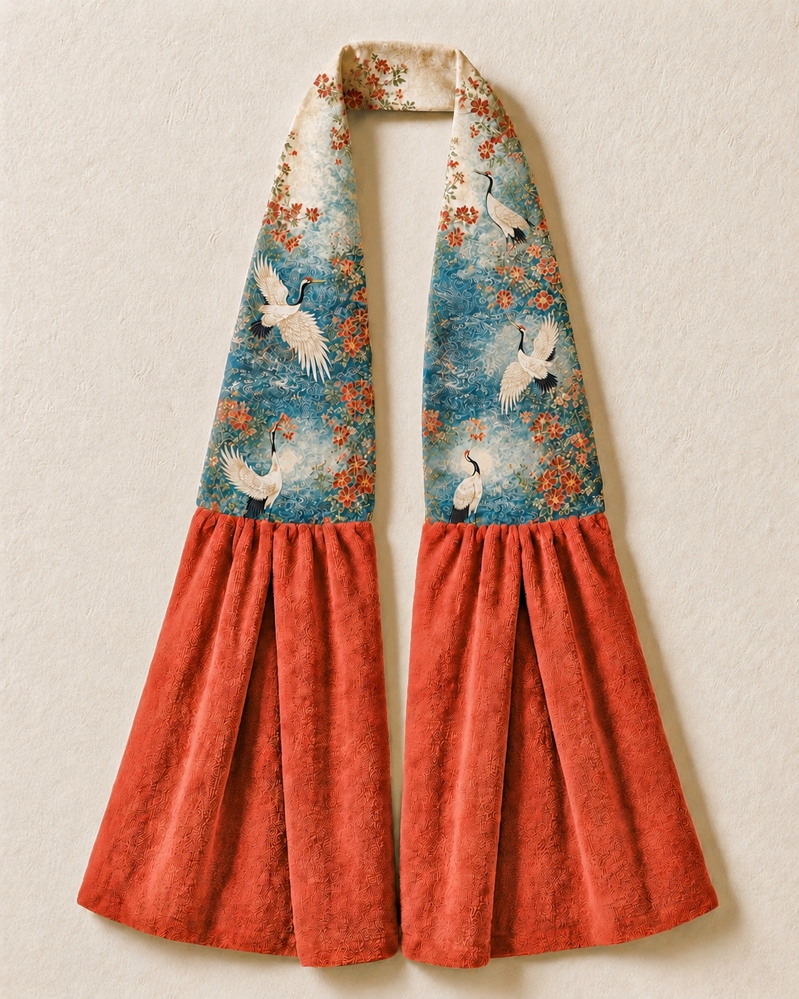 Oriental Crane Wave Kitchen Ease Dishcloth Scarf