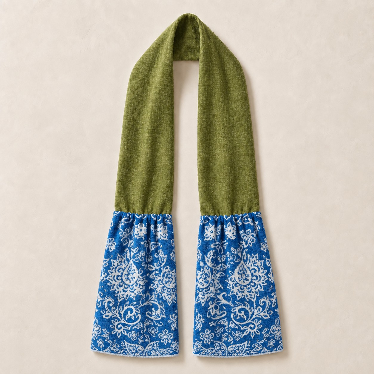 Sage Paisley Boho Kitchen Ease Towel Scarf