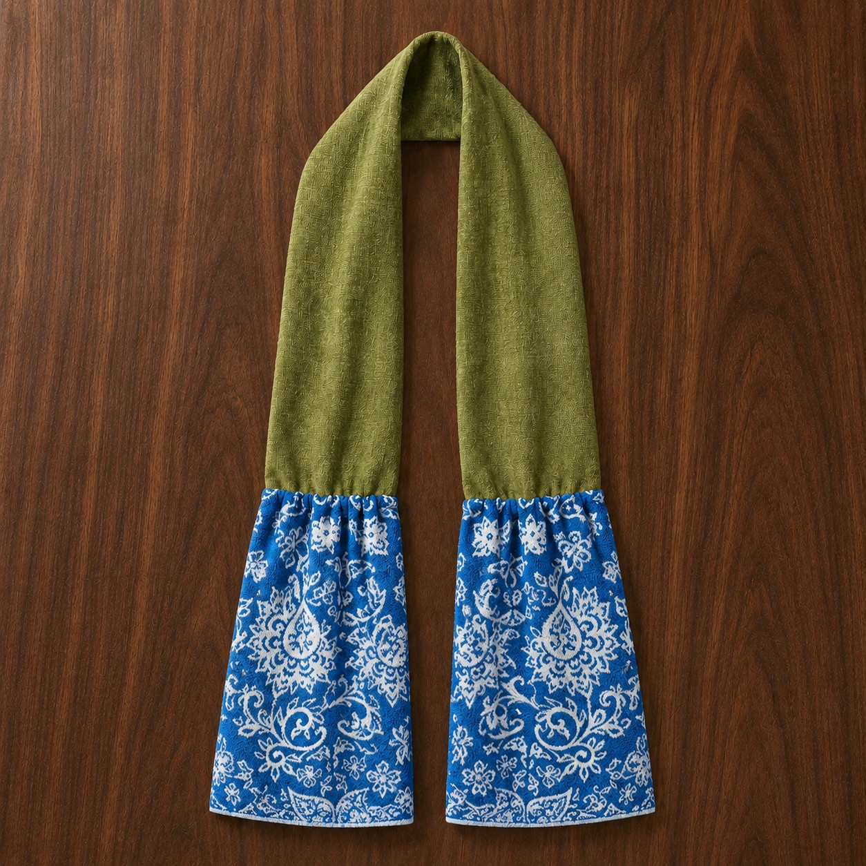 Sage Paisley Boho Kitchen Ease Towel Scarf