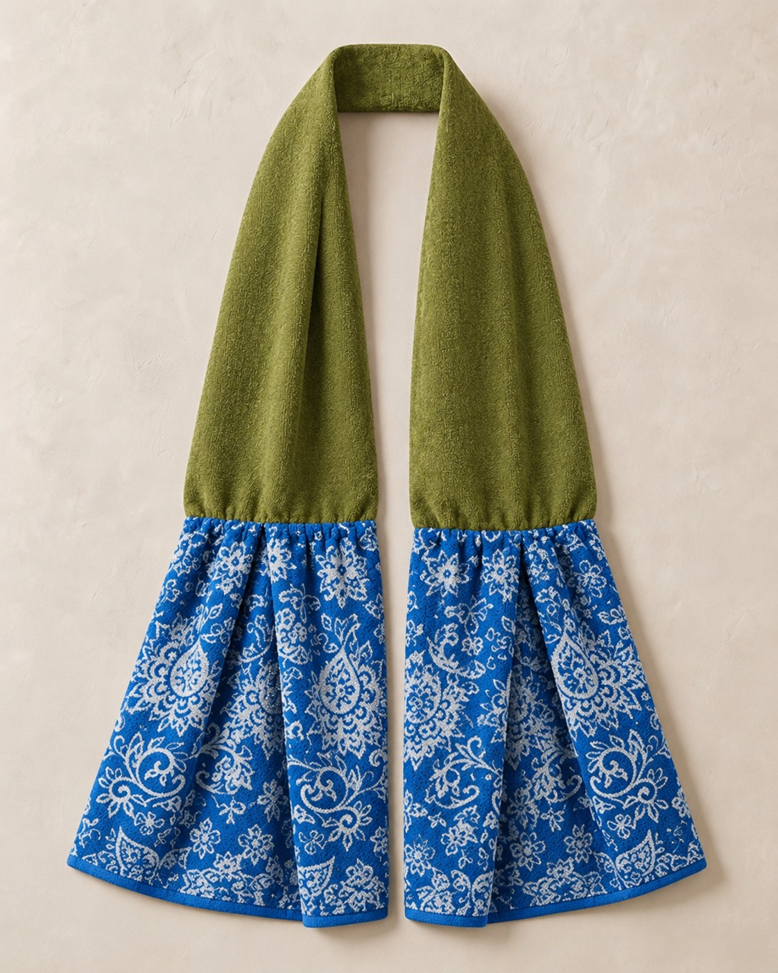 Sage Paisley Boho Kitchen Ease Towel Scarf