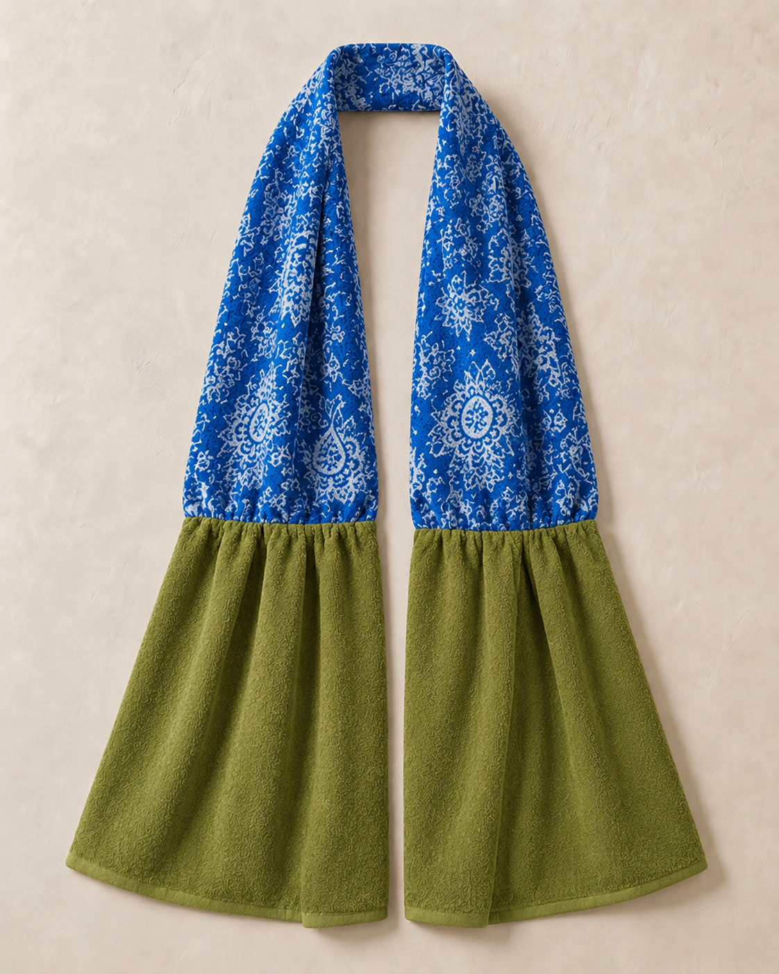 Sage Paisley Boho Kitchen Ease Towel Scarf