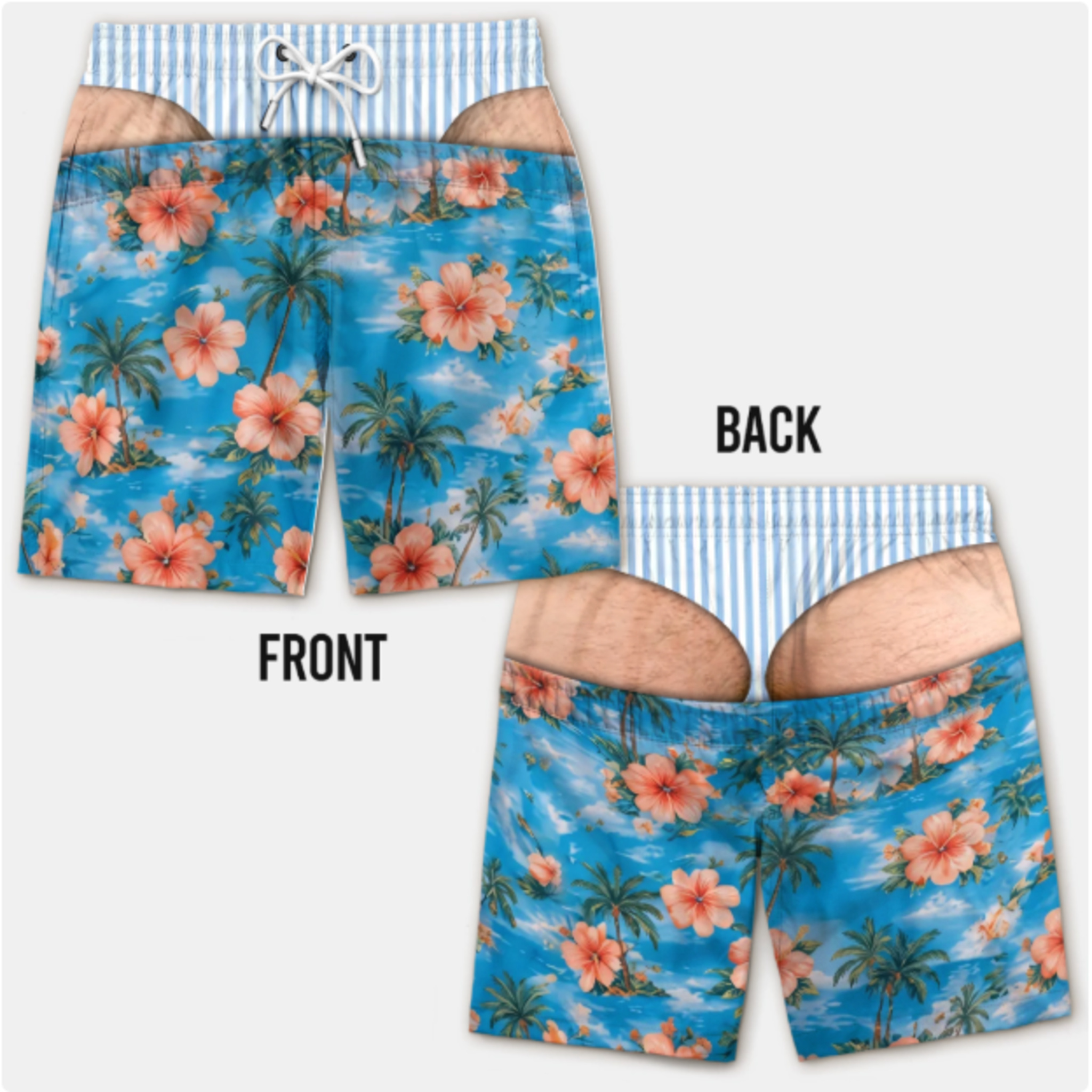 Ocean of Blooms Playful Print Shorts