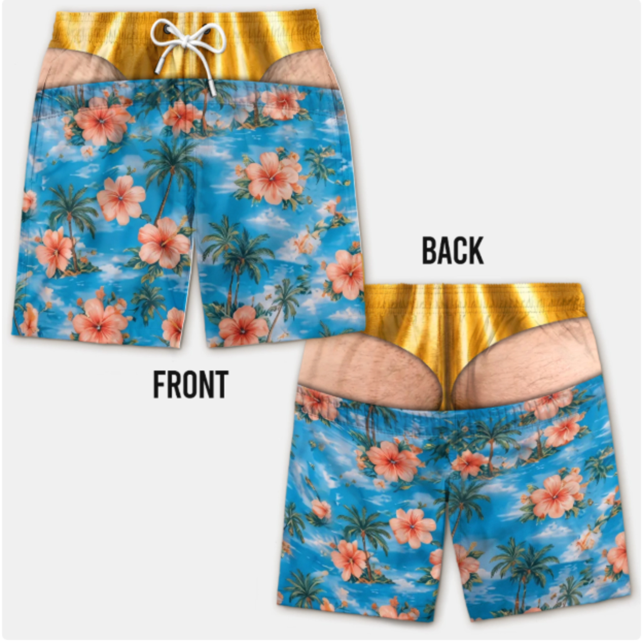 Ocean of Blooms Playful Print Shorts