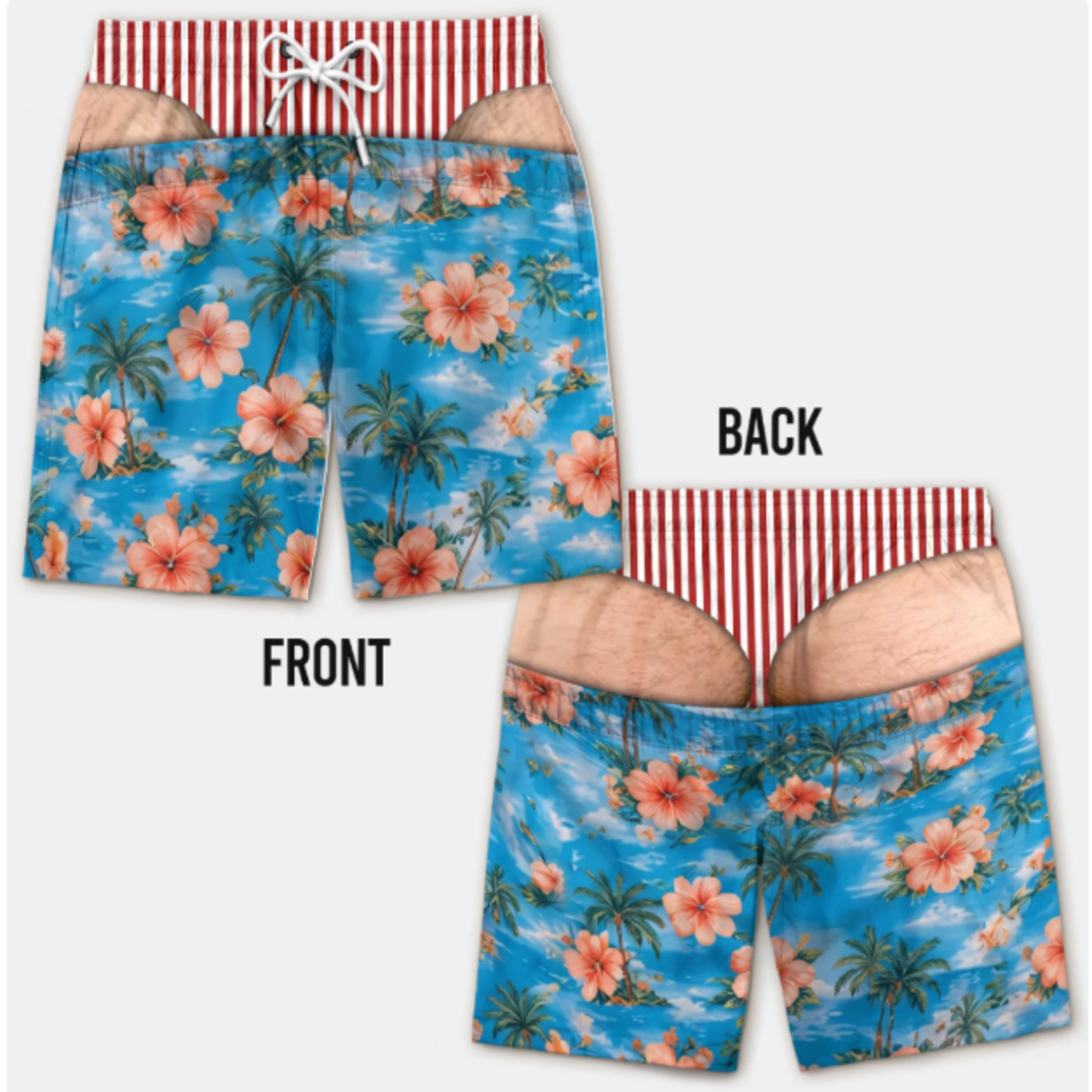 Ocean of Blooms Playful Print Shorts