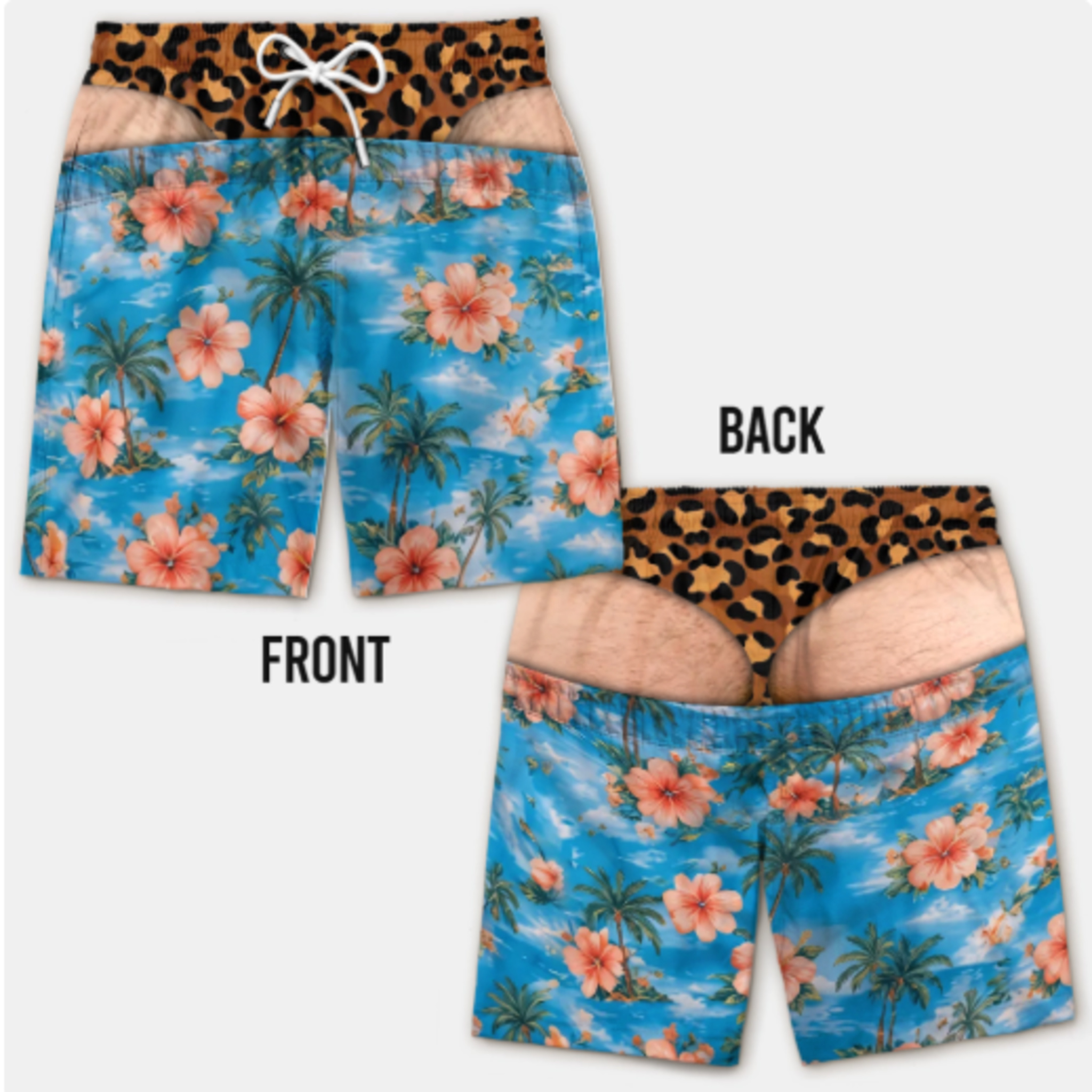Ocean of Blooms Playful Print Shorts