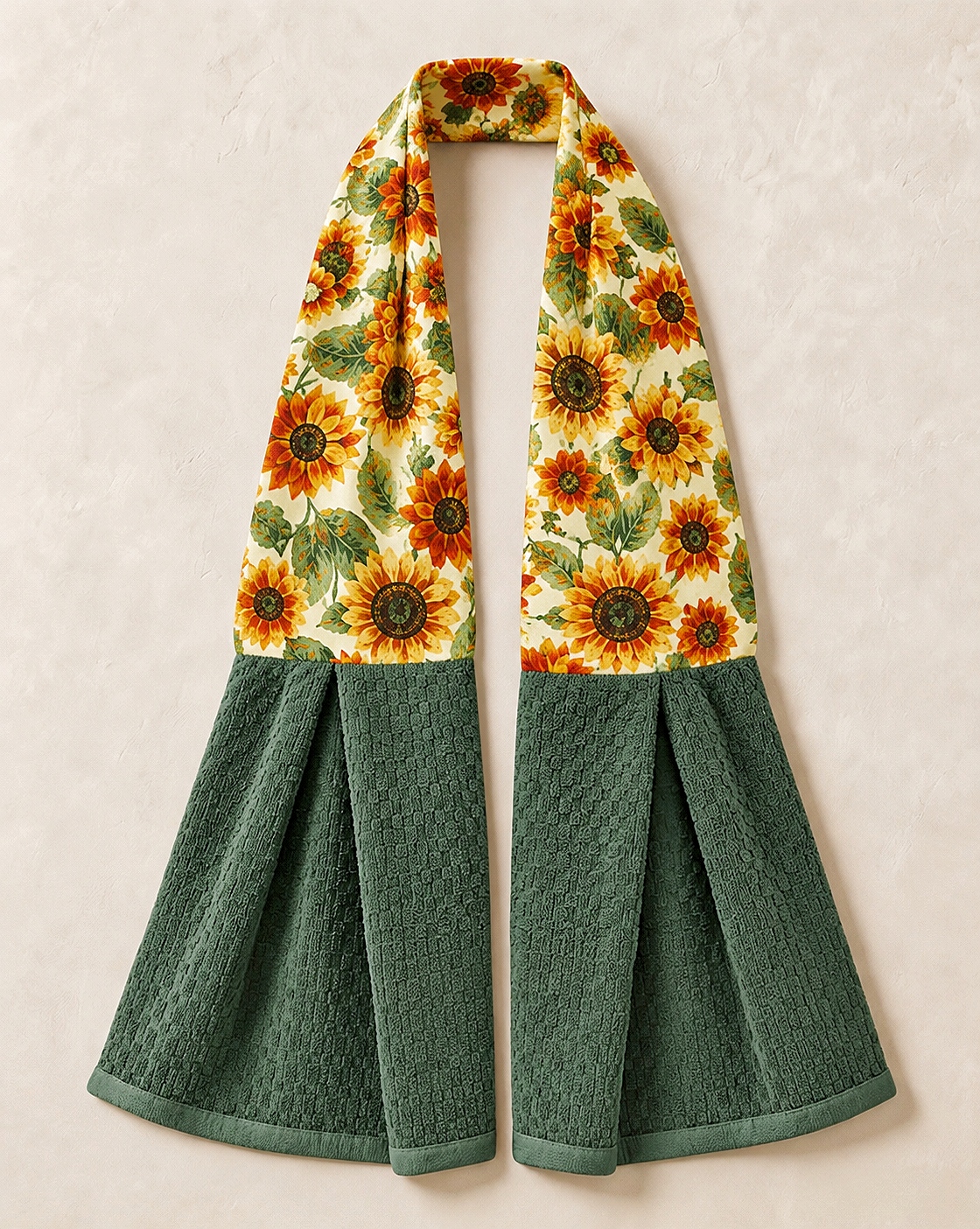 Sunflower Print Garden Kitchen Ease Towel Scarf