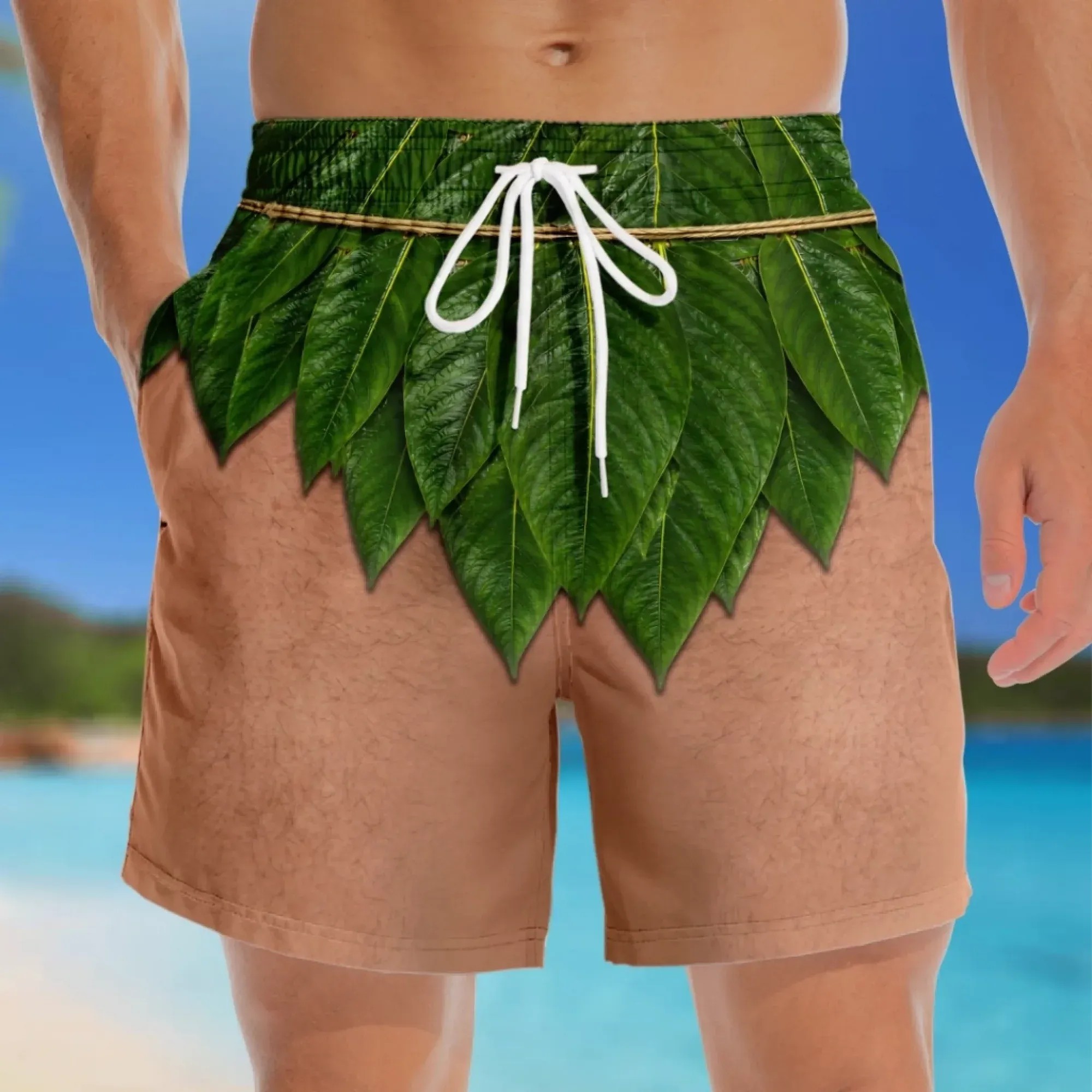 Wild Jungle Man Playful Print Shorts