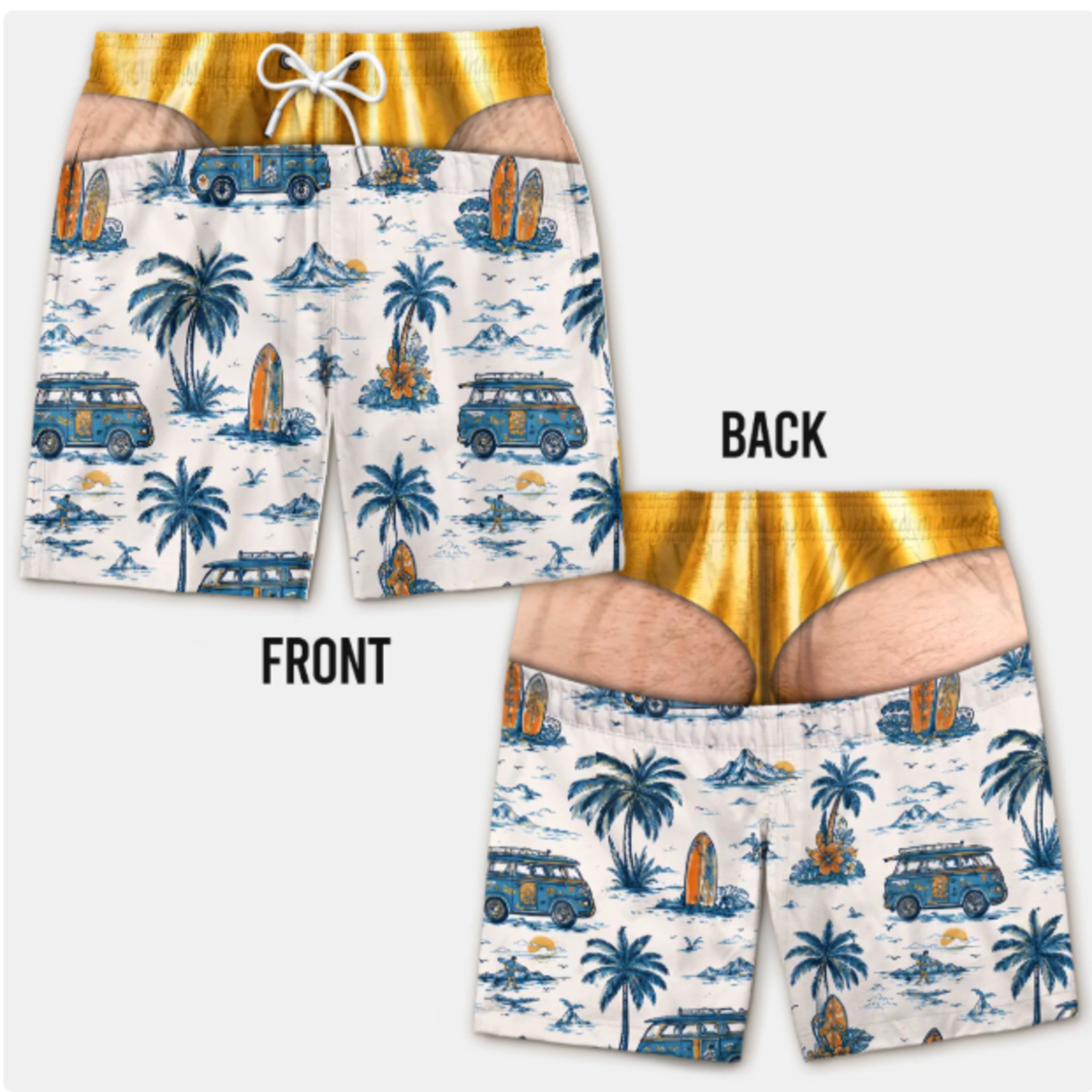 Island Getaway Playful Print Shorts