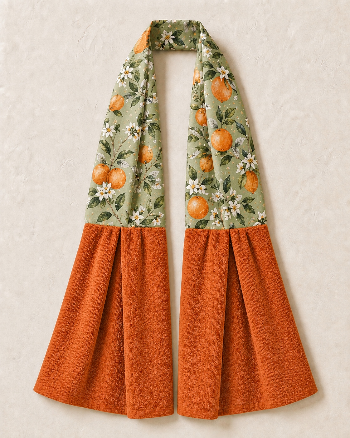 Sunny Citrus Orchard Kitchen Ease Towel Scarf