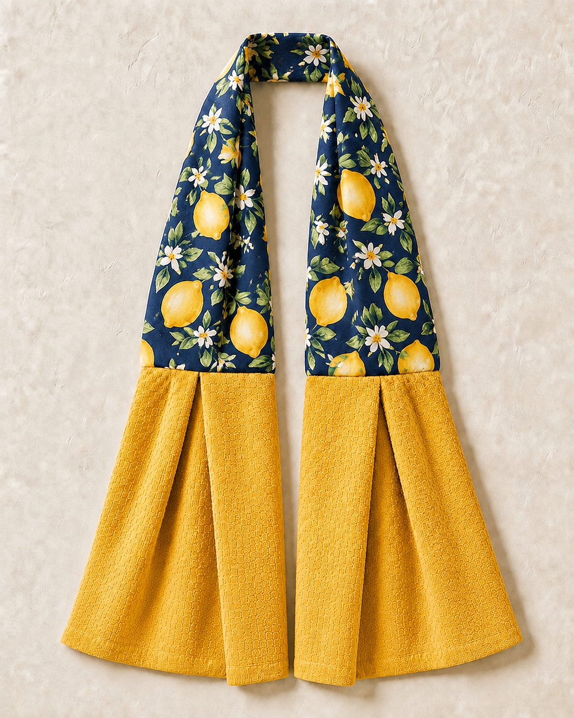 Bright Lemon Blossom Kitchen Ease Towel Scarf