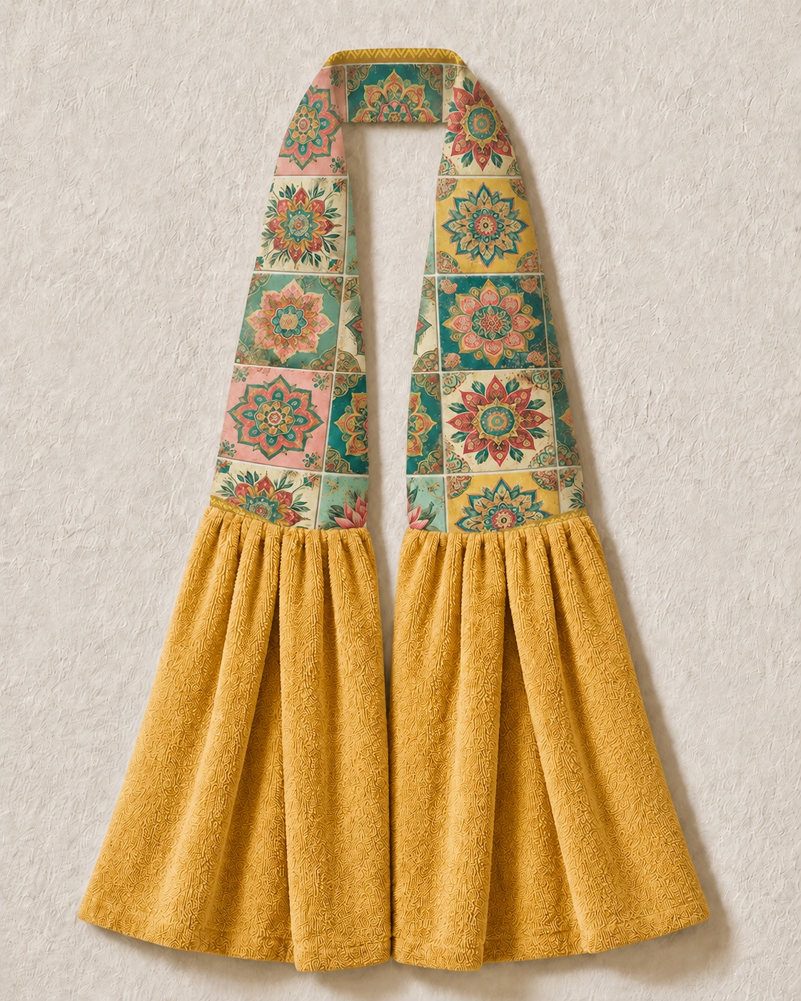 Boho Moroccan Tile Kitchen Ease Towel Scarf