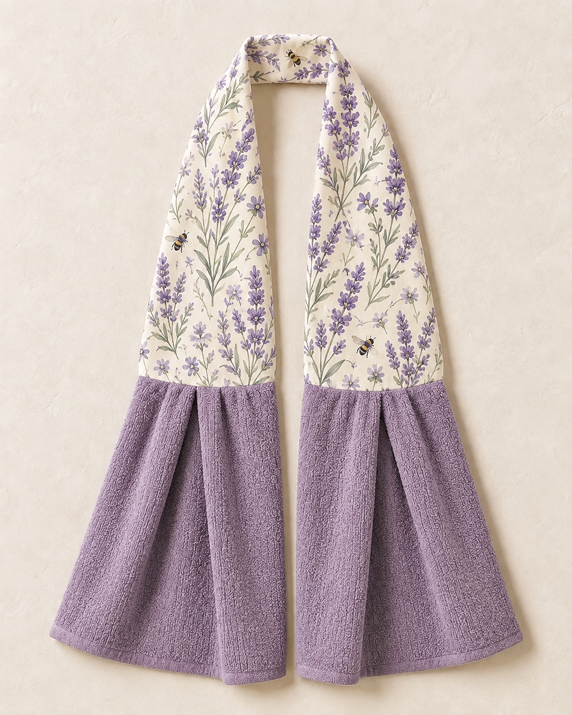 Lavender Bee Meadow Kitchen Ease Towel Scarf