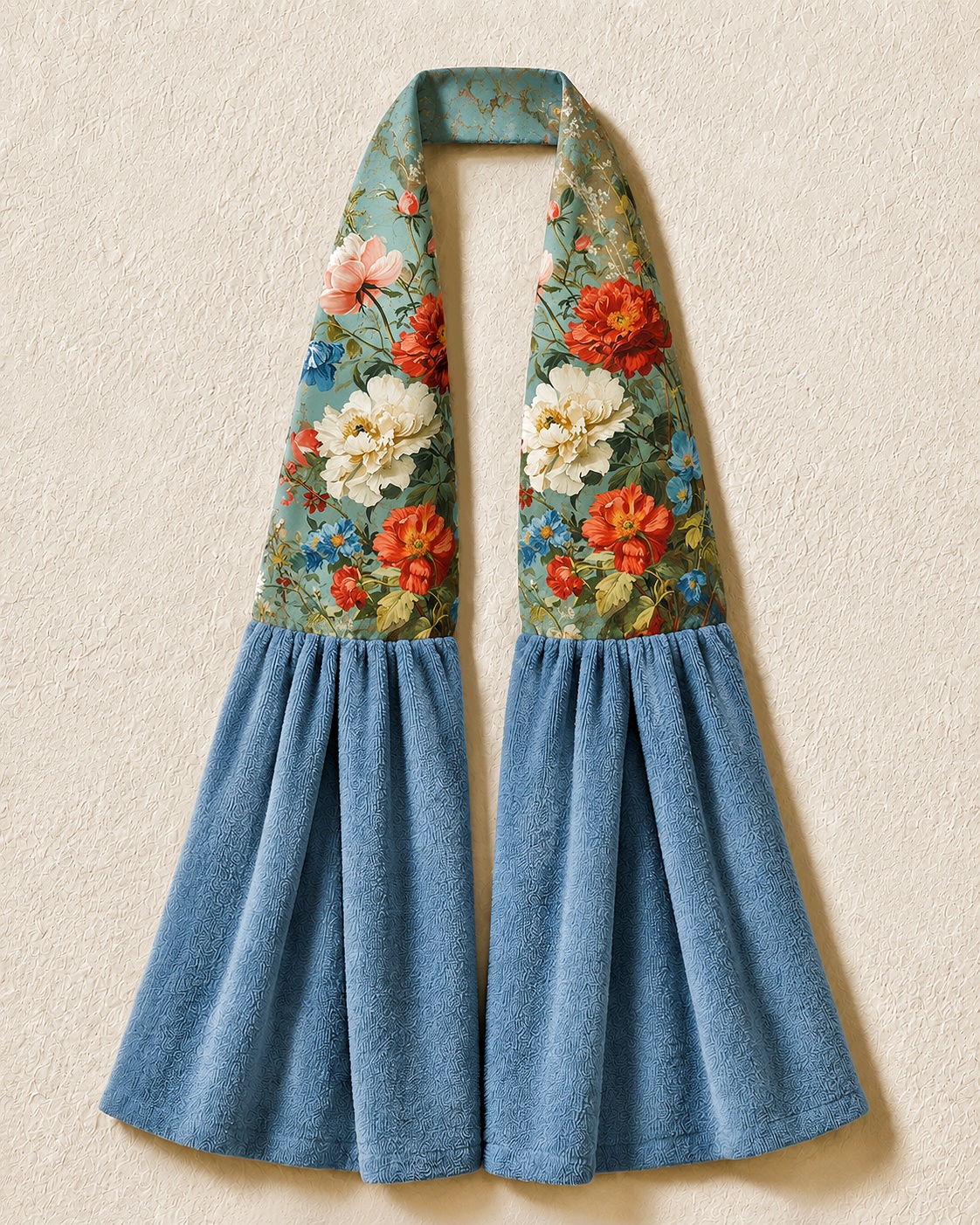 Antique Garden Bloom Kitchen Ease Towel Scarf