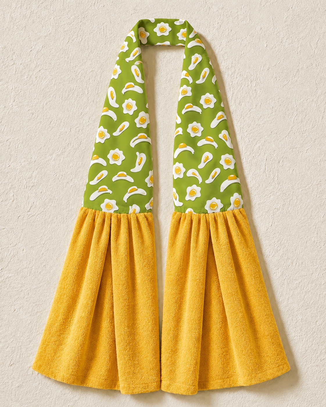 Playful Fried Egg Kitchen Ease Towel Scarf