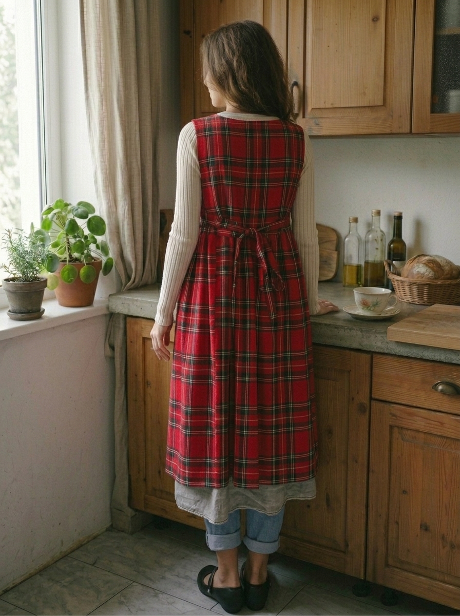 Red Tartan Apron - 2