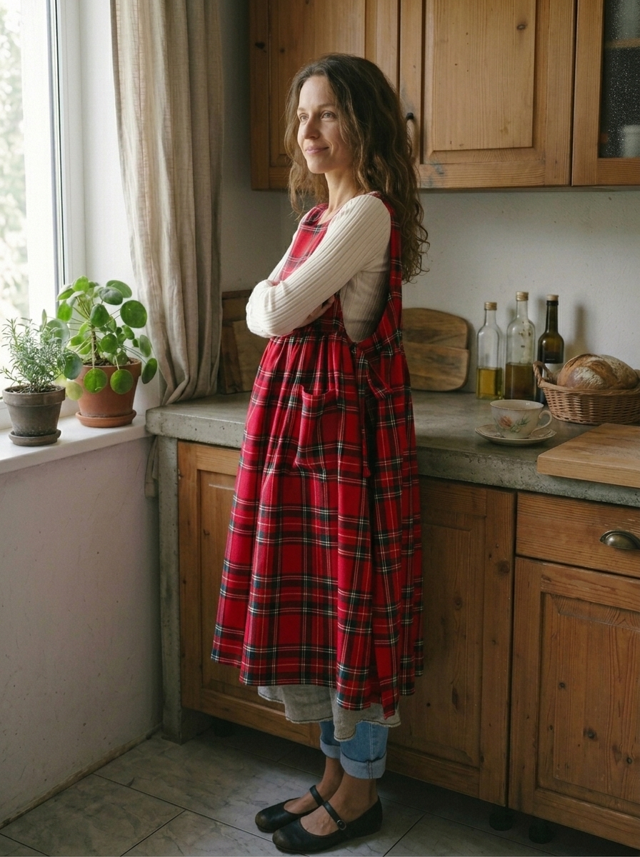 Red Tartan Apron - 2