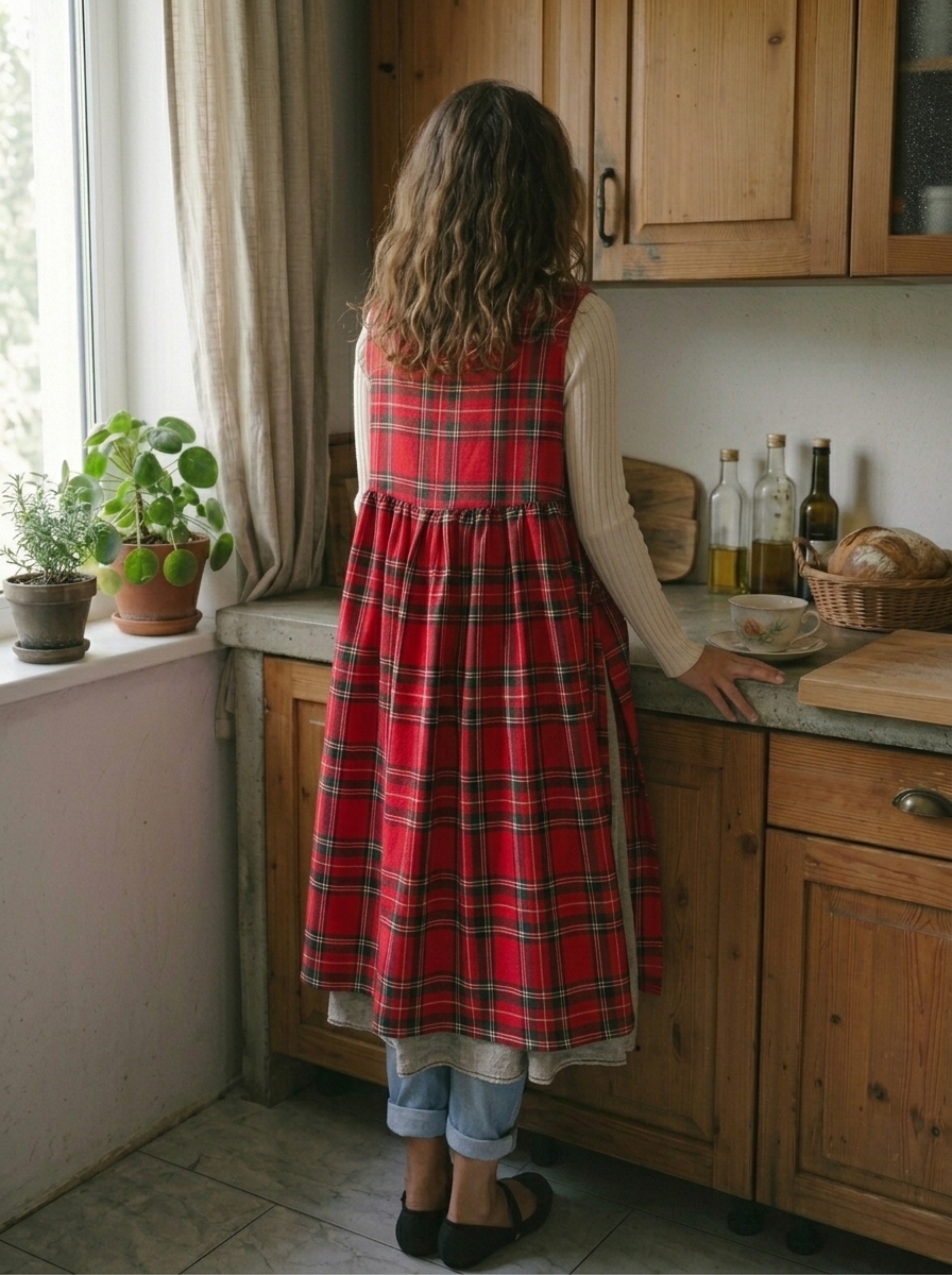 Red Tartan Apron - 2