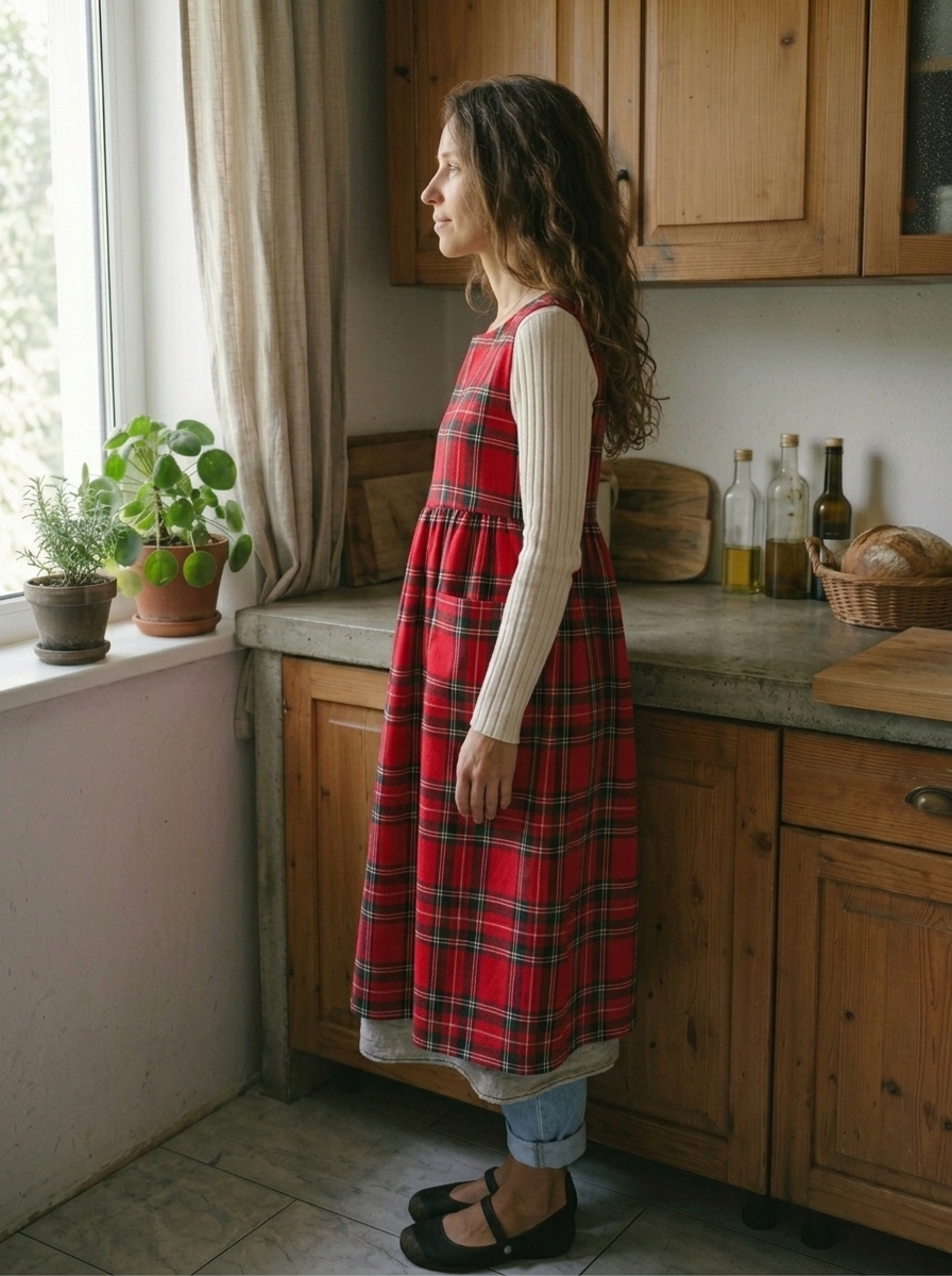 Red Tartan Apron - 2
