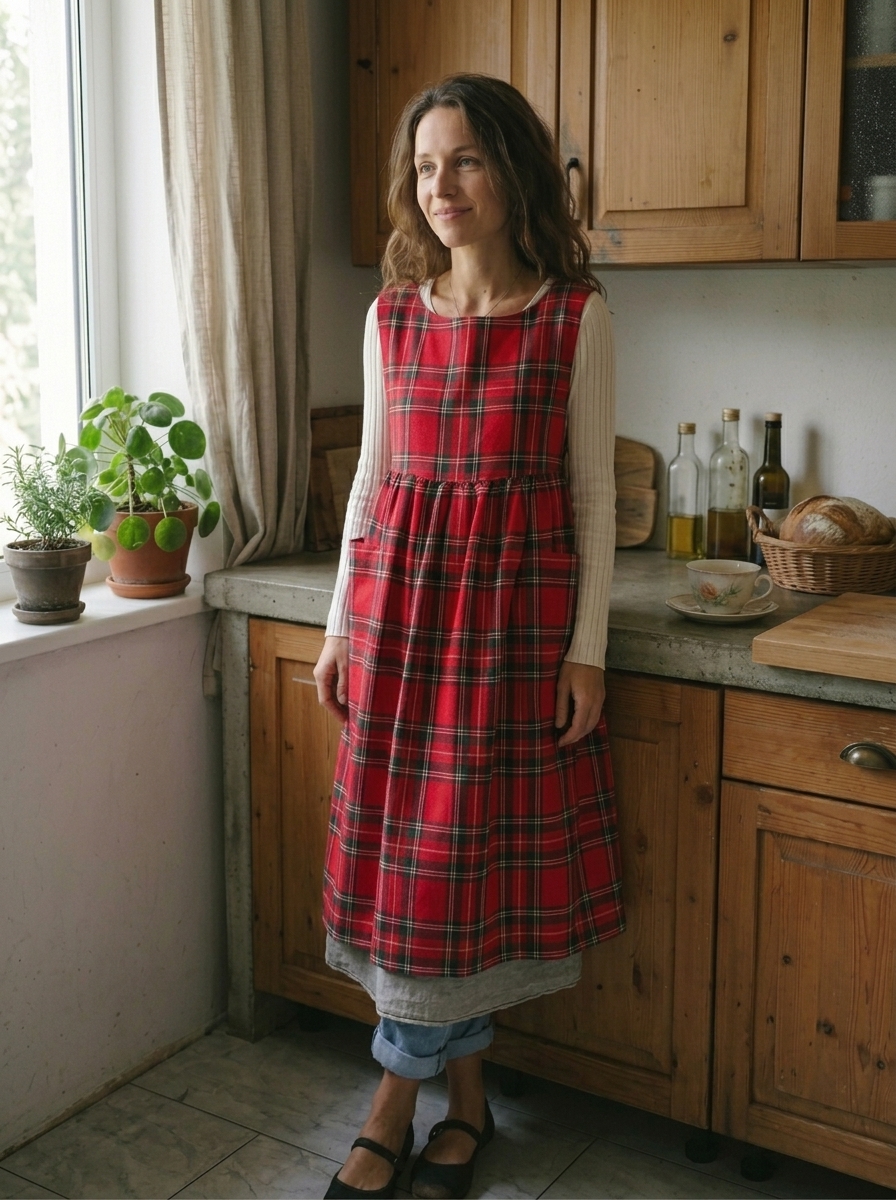 Red Tartan Apron - 2