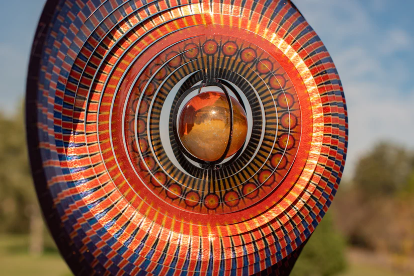 Anemona Americana Mandala 3D Rotating Wind Chime