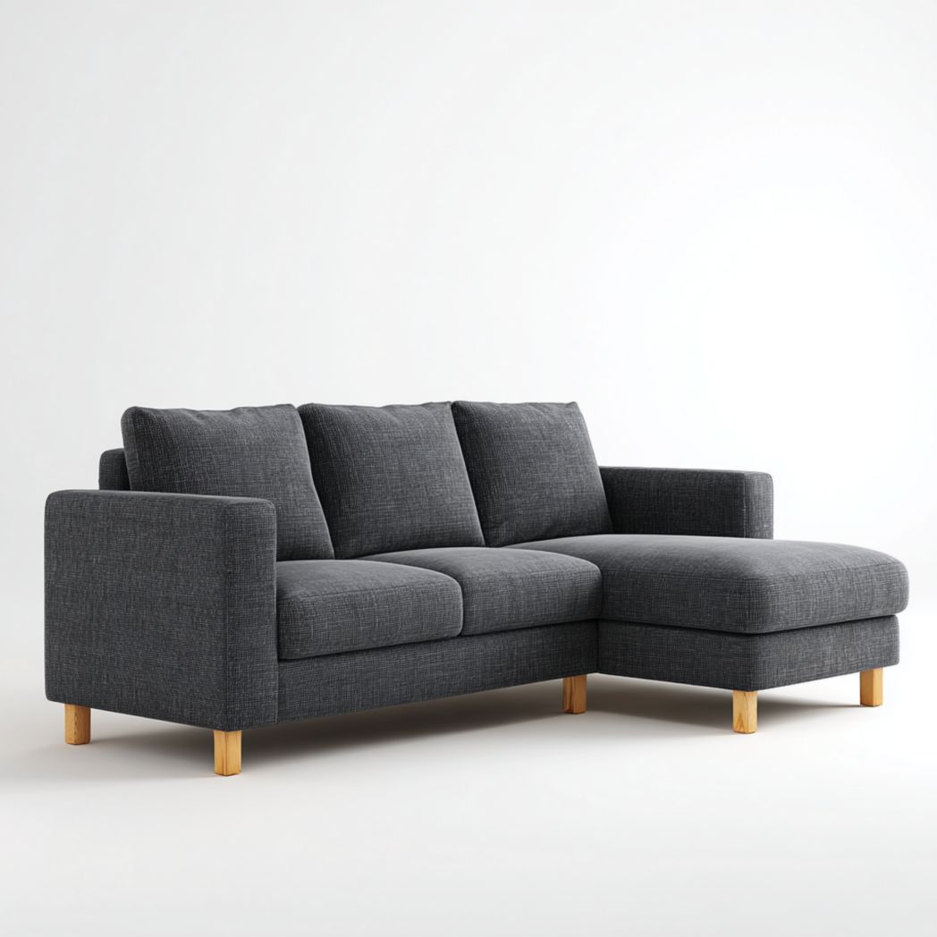 Canapé d'angle en tissu gris-Dci Furniture