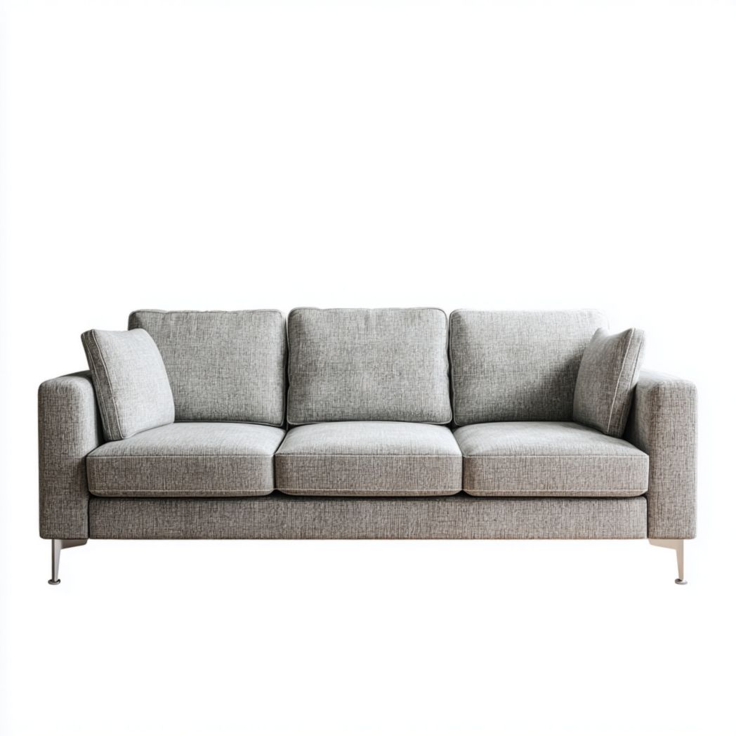 Canapé 3 places en tissu gris-Dci Furniture