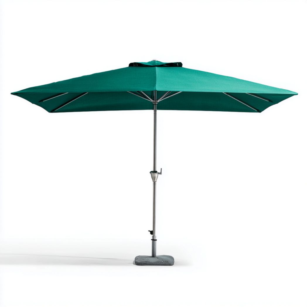 Parasol de jardin avec mât central, toile verte-Dci Furniture