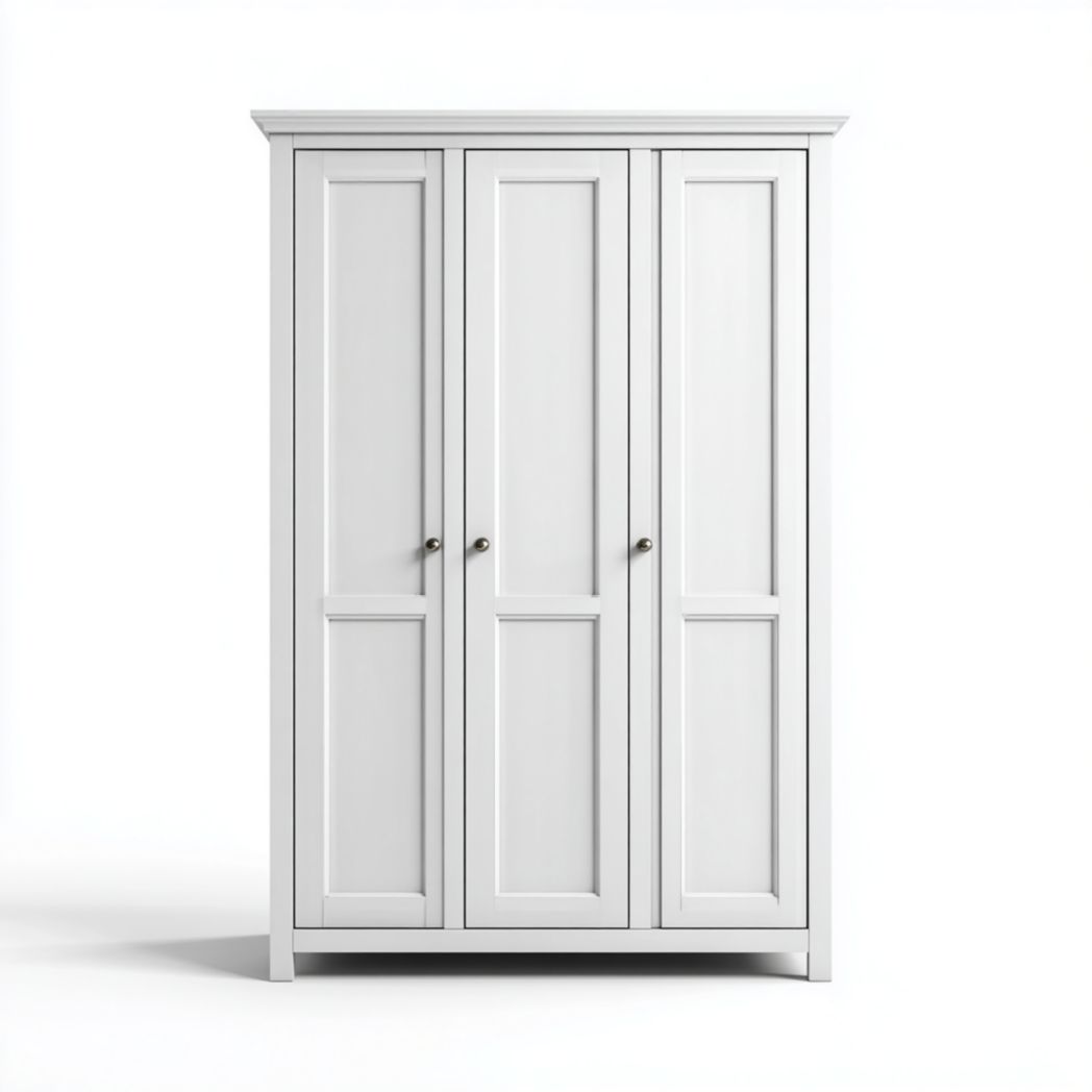 Armoire blanche à trois portes-Rr Furniture