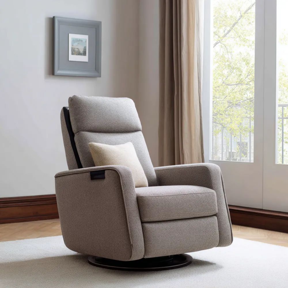 Fauteuil inclinable Tissu 95x90x105 cm – Gris – Moderne-placelino