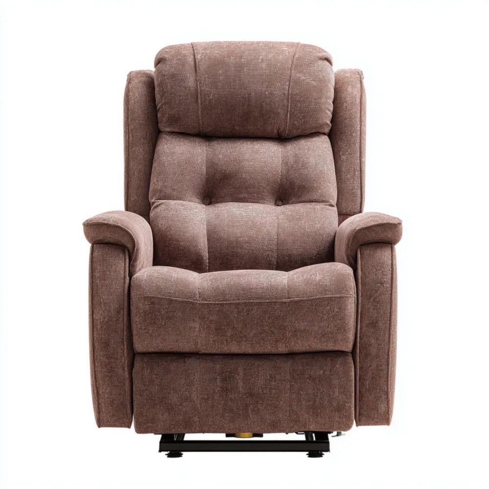 Fauteuil inclinable en Tissu 90x100x105 cm - Marron - Design Confortable-placelino