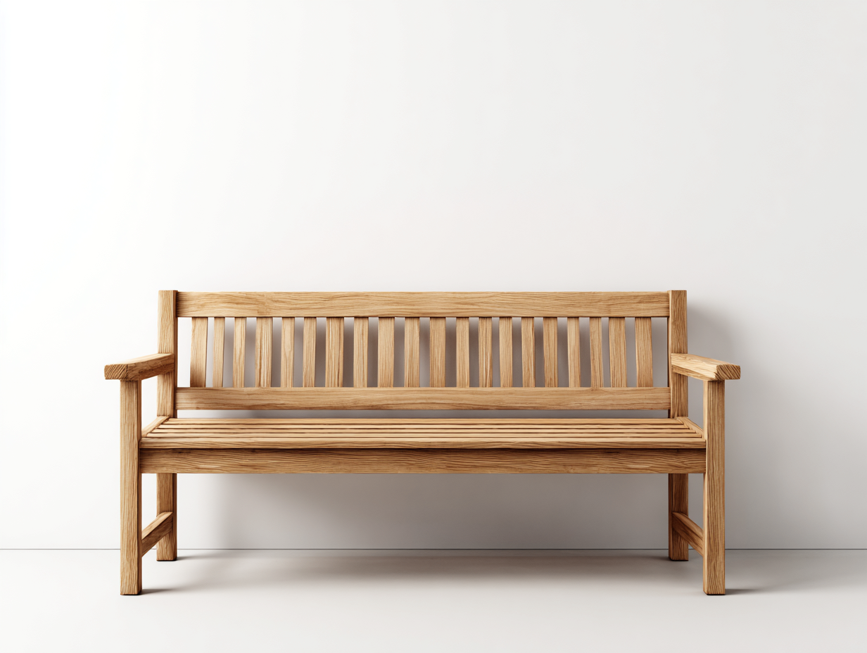 Banco de jardín de madera 150x55x90 cm - Marrón - Diseño natural-Sofauppad