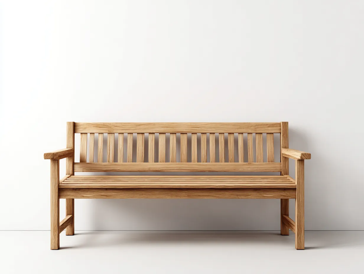 Banco de jardín de madera 150x55x90 cm - Marrón - Diseño natural-Sofauppad