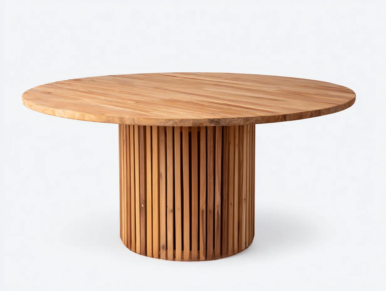 Mesa de jardín 120x120x75 cm - madera marrón - diseño moderno-Sofauppad