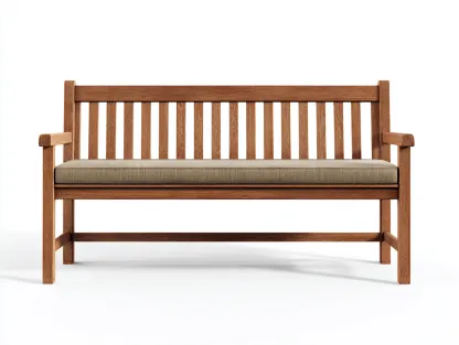 Banco de jardín 140x60x85 cm - madera marrón - diseño clásico-Sofauppad